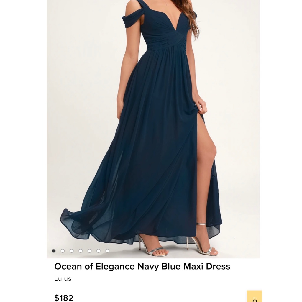 Lulus, Medium, Navy Blue Maxi Dress